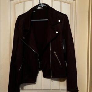 Women's Brown Suede Moto Jacket